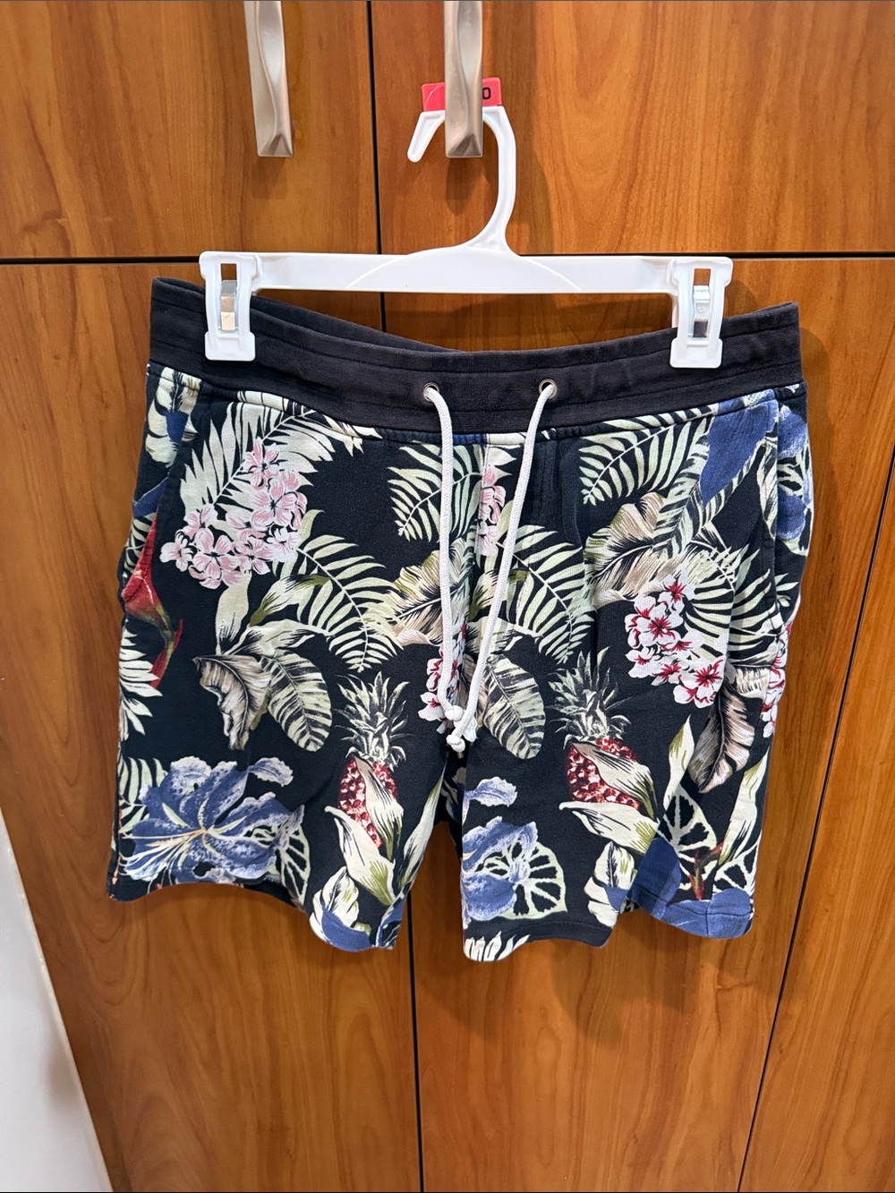 Men's Black Tropical Floral Swim Shorts